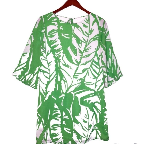 LILLY PULITZER for Target Boom Boom Palm Leaf Tie Back Dress Size XS in Green - Picture 8 of 15
